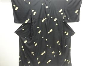 絽薊模様小紋着物